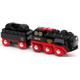 Spielzeug-Zug BRIO "Batterie-Dampflok mit Wassertank" Spielzeugfahrzeuge schwarz (schwarz, rot) Kinder Ab 3-5 Jahren