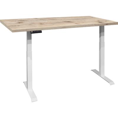 Schreibtisch MÄUSBACHER "Big System Office", weiß (weiß matt, sandeiche, weiß matt, sandeiche), B:180cm, Tische, Breite 180 cm, elektrisch höhenverstellbar Image