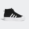 Sneaker ADIDAS ORIGINALS "NIZZA PLATFORM MID", Gr. 41, schwarz-weiß (core schwarz, cloud weiß, cloud weiß), Textil, Synthetik, sportlich, Schuhe Canvassneaker Plateausneaker Skaterschuh Sneaker high Sneakerboots