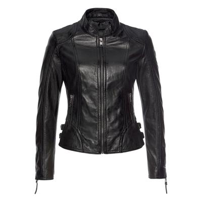 Lederjacke ALPENBLITZ "Athen", Damen, Gr. 48, schwarz, Obermaterial: 100% Lammnappaleder. Futter: 100% Polyester, unifarben, casual, sehr figurbetont kurz, Langarm abgesteppte Kante mit Reißverschluss, Jacken, aus weichem Lammnappaleder,... Image