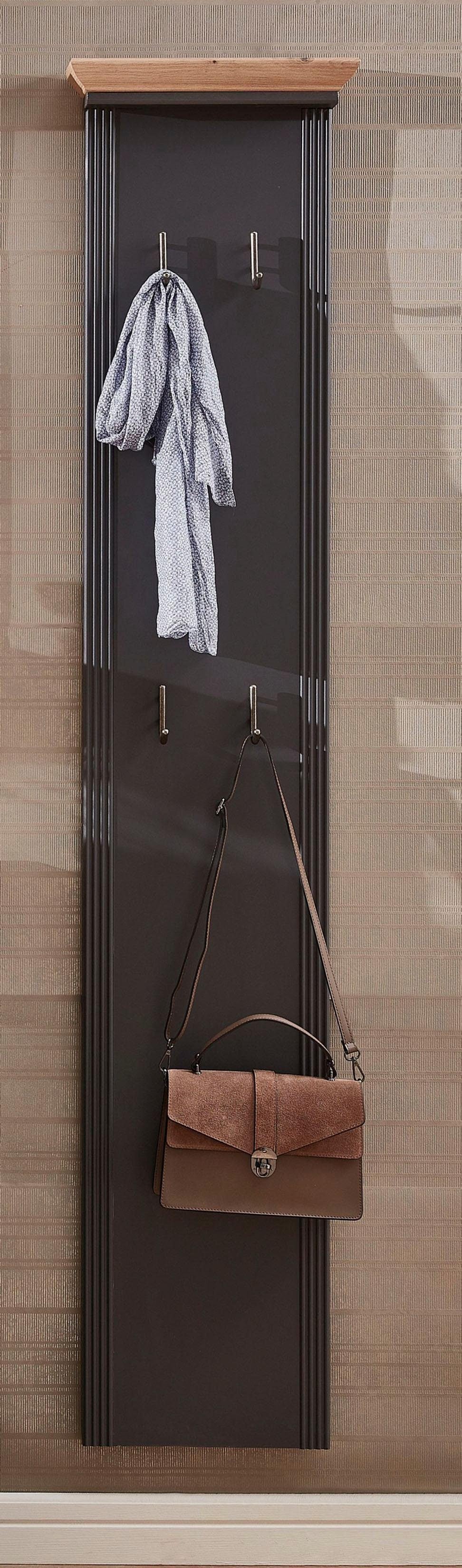 Garderobenpaneel INNOSTYLE "Jasmin", grau (grafit), Holzwerkstoff, Garderobenpaneele, Garderobenpaneel