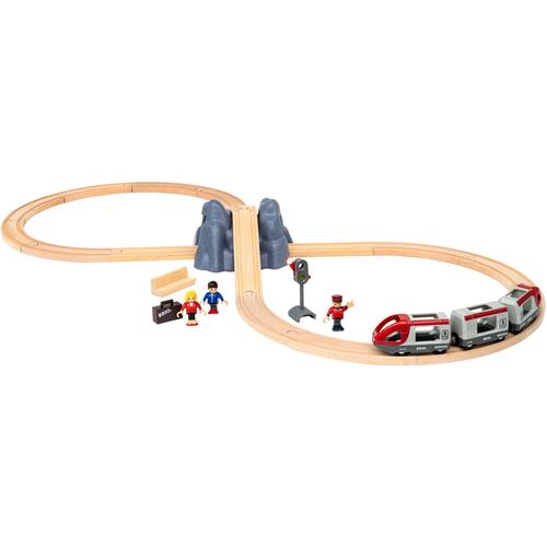 "Spielzeug-Eisenbahn BRIO ""BRIO WORLD, Eisenbahn Starter Set A"" Spielzeugfahrzeuge beige (natur) Kinder Altersempfehlung mit Spielzeugeisenbahn; Made in Europe, FSC- schützt Wald - weltweit"