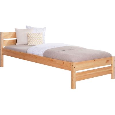 Massivholzbett TICAA "Bora", beige (kiefer massiv natur lackiert), B:107,2cm, Betten, ideal fürs Kinder- und Jugendzimmer, inklusive Rollrost Image