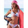 Bügel-Bikini KANGAROOS Gr. M (38/40), Cup A/B, bunt Damen Bikini-Sets Bügel-Bikini Ocean Blue im Batik-Design