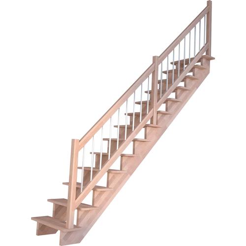 STARWOOD Systemtreppe Treppen gerade Gr. gerade, braun (buche) Treppen