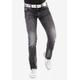 Straight-Jeans CIPO & BAXX Gr. 32, Länge 32, grau (anthrazit) Herren Jeans 5-Pocket-Jeans