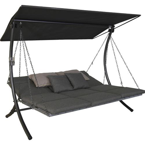 "Hollywoodschaukel ANGERER FREIZEITMÖBEL ""Luxus Smart stone"" Hollywoodschaukeln grau (grau, grau) Hollywoodschaukeln BxTxH: 210x145x160 cm"