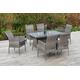 Garten-Essgruppe MERXX "Sevilla" Sitzmöbel-Sets Gr. B/H/T: 53 cm x 94 cm x 54 cm, Dining Set, beige (steinbeige) Outdoor Möbel