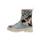 Stiefelette DOGO "Sleepy Cat" Gr. 36, Normalschaft, blau Damen Schuhe Boots Schnürboots Winterstiefel