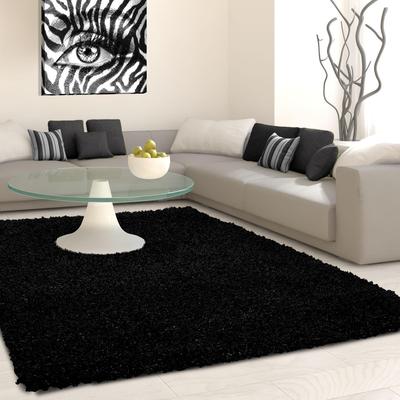 Hochflor-Teppich AYYILDIZ TEPPICHE "Life Shaggy 1500" Gr. 8, grau (anthrazit), B:300cm H:30mm L:400cm, Kunstfaser, Teppi