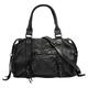 Shopper SAMANTHA LOOK Gr. B/H/T: 34 cm x 27 cm x 12 cm onesize, schwarz Damen Taschen Handtaschen echt Leder, Made in Italy