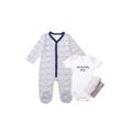 Erstausstattungspaket LILIPUT "Mummy+Daddy=Me" Gr. 62/68, blau (blau, weiß) Baby KOB Set-Artikel Outfits