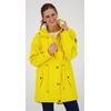 Regenmantel DEPROC ACTIVE "Friesennerz ankergluttraum WMN", Damen, Gr. 52 (XXL), gelb, Obermaterial: 100% Polyurethan; Futter: 100% Polyester, casual, Langarm mit Druckknopf, Mäntel, auch in Großen Größen erhältlich