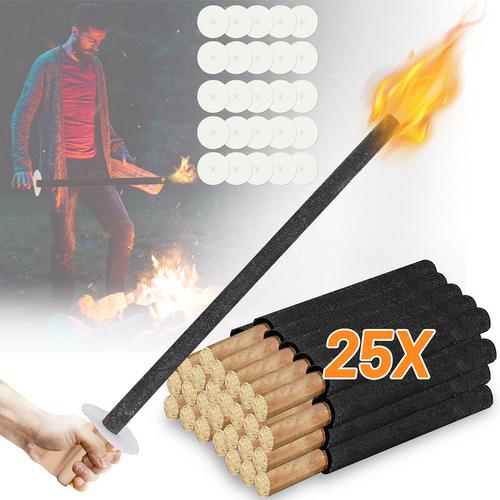 Fackeln Gartenfackeln Fackelfeuer Hochwertige Garten-Fackeln Profi Wachsfackeln Deko 90 Min 20x