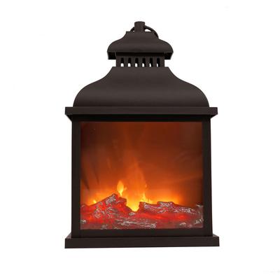 Spetebo - Kaminlaterne 45x25 cm mit tanzenden led Flammen - Kaminfeuer led Flammeneffekt led Kamin Image