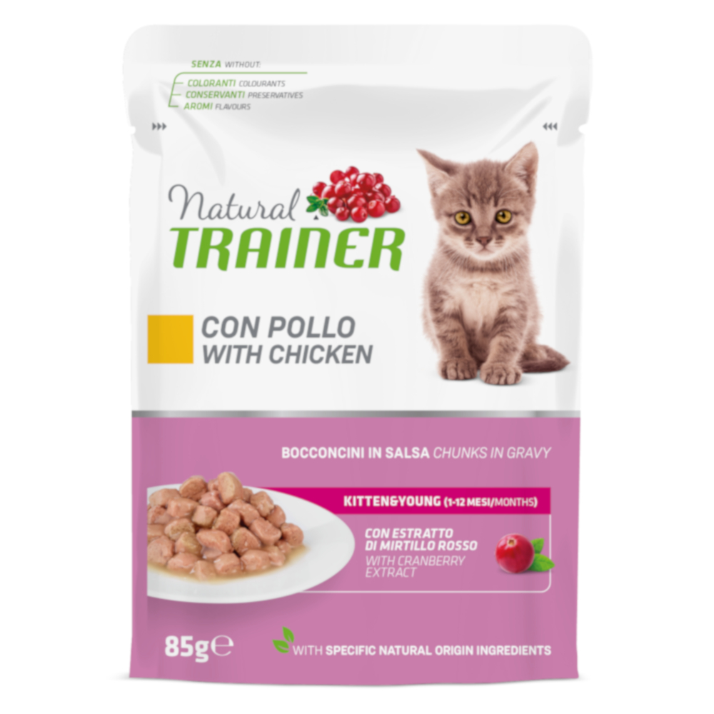 Natural Trainer Kitten & Young - Set %: 24 x 85 g Pollo