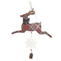 Sunset Vista Designs 419863 - 25" Red Plaid Deer Garden Bell