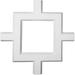 36"W x 2"P x 36"L Inner Square Intersection for 5" Traditional Coffered Ceiling System