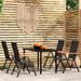 vidaXL Patio Dining Set Outdoor Dining Set Garden Table and Chair Set Black