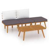 vidaXL Patio Lounge Set Sectional Sofa Set with Cushions Solid Wood Acacia