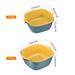 Double Layered Kitchen Colander Strainer Set 2PCS Plastic Washing Bowl - 32 x 27 x 11.5 cm,21 x 19.5 x 9.5 cm