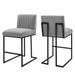 Indulge Channel Tufted Fabric Counter Stools - Set of 2 - N/A