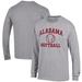 Men's Champion Gray Alabama Crimson Tide Softball Icon Long Sleeve T-Shirt