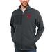 Men's Antigua Heathered Charcoal Boston Red Sox Course Full-Zip Jacket