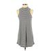 Monteau Casual Dress - A-Line High Neck Sleeveless: Black Print Dresses - Women's Size Small