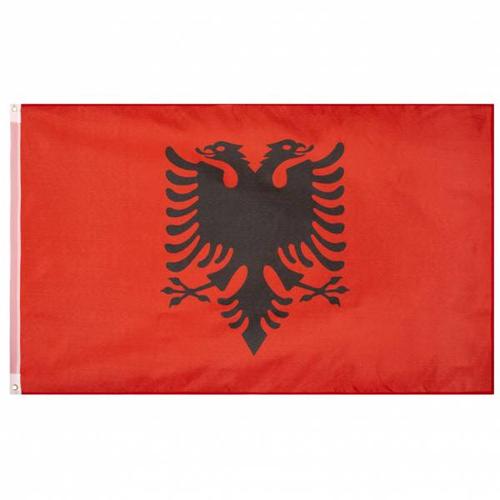 "Albanien Flagge MUWO ""Nations Together"" 90 x 150 cm"