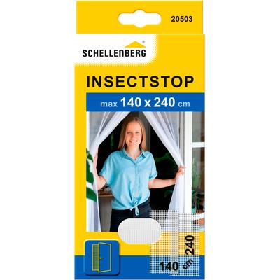 Insektenschutz-Vorhang SCHELLENBERG "Fliegengitter für Balkontüren und Terrassentüren", weiß (rahmen: weiß gewebe: weiß), B:140cm H:240cm, Insektenschutzgitter, ohne bohren, 140 x 240 cm in weiß und anthrazit Image