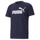 T-Shirt PUMA "Essentials Logo Herren" Gr. S, blau (peacoat blue) Herren Shirts T-Shirts