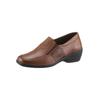 Slipper CASUAL LOOKS, Damen, Gr. 38, braun (cognac), Glattleder, feminin, Schuhe Slipper