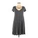 Ultra Flirt Casual Dress: Gray Marled Dresses - Women's Size Medium