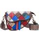 Karoukee Patchwork lambskin Small Shoulder Bag for Women Trendy Colorful Cell Phone Crossbody Purse Handbag with Removable Chain Strap