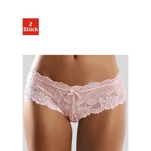 Panty VIVANCE Gr. 32/34, rosa (rosé) Damen Unterhosen aus elastischer Spitze, sexy Dessous