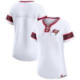 Women's Fanatics Branded White Tampa Bay Buccaneers Sunday Best Lace-Up T-Shirt