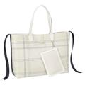 Tommy Hilfiger - Handtasche Iconic Tommy Tote Check PF22 Shopper Nude Damen