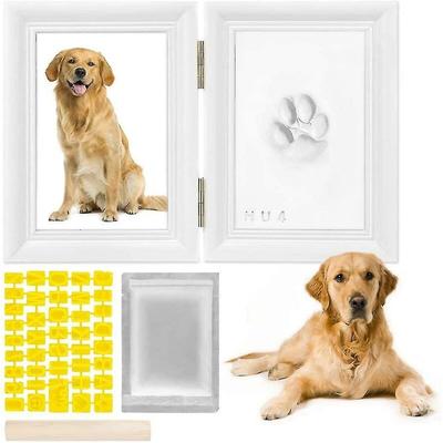 Pet Paw Print Souvenir Kit, Photo Frame With Clay Print Kit, Personalized Gift For Dog Lovers