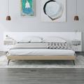 vidaXL Tête de lit avec armoires Blanc Bois d'ingénierie