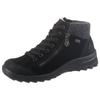 Winterboots RIEKER, Damen, Gr. 39, schwarz, Nubuklederimitat, Veloursleder, Filz, kontrastfarbene Details, sportlich, Schuhe, Outdoorboots, Winterstiefelette mit Filz-Schaftabschluss, Rieker TEX