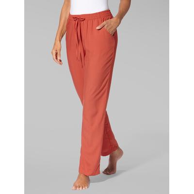 Webhose CLASSIC BASICS, Damen, Gr. 46, Normalgrößen, rot (rostrot), 52% Polyester, 48% Viskose, unifarben, lang, Hosen Image