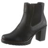 Stiefelette RIEKER, Damen, Gr. 39, schwarz, Lederimitat, unifarben, elegant, Schuhe, Boots, Chelsea-Stiefelette, Blockabsatz, in elegantem Look