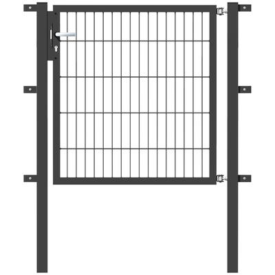 Zauneinzeltür ALBERTS "Flexo", grau (anthrazit), B:100cm H:100cm, Stahl, Tore, 100 cm Breite, in versch. Höhen