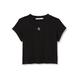 Calvin Klein Jeans Damen Rib Baby Tee J20J218337 Kurzarm Strickoberteile, Schwarz (Ck Black), M