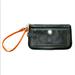 Coach Accessories | Authentic Women's Coach Black Leather Zip Close Wristlet Wallet 7 X 4.5 In. | Color: Black/Brown | Size: Os