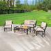 Patio Festival Wave-Arm 5-Piece Conversation Set