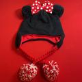 Disney Accessories | *Rare* Exclusive Disney Park Knit Minnie Hat With Tassles | Color: Black/Red | Size: Os
