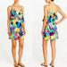 J. Crew Dresses | J. Crew Multi Colored Tropical Floral Ruffle Mini Woman’s Sun/Cami Dress Nwt 0 | Color: Blue/Pink | Size: 0