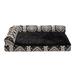 FurHaven Southwest Kilim Deluxe Chaise Lounge Orthopedic Sofa-Style Pet Bed Memory Foam in Black | 6.25 H x 30 W x 20 D in | Wayfair 64336230